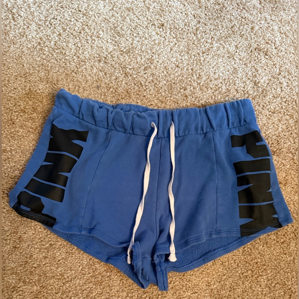 Y2K Victoria’s Secret Pink Sweat Shorts Blue‎ size Medium